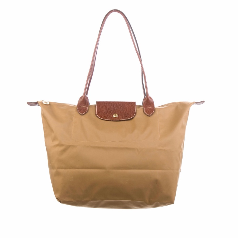Longchamp Modèle Dépose Le Pliage large tote in fawn. EUC.